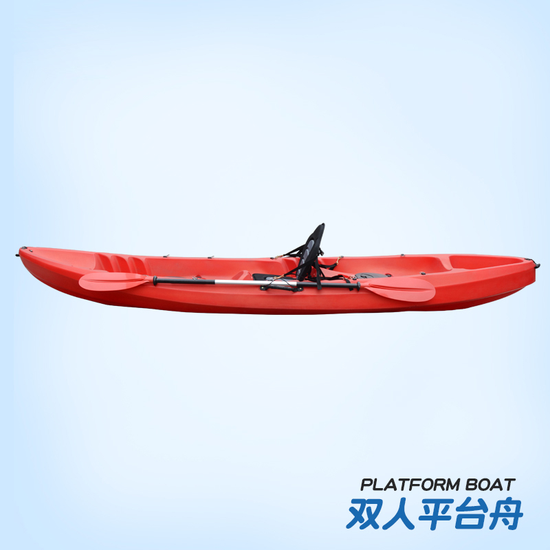 双人平台舟塑料船皮划艇外贸全新防褪色