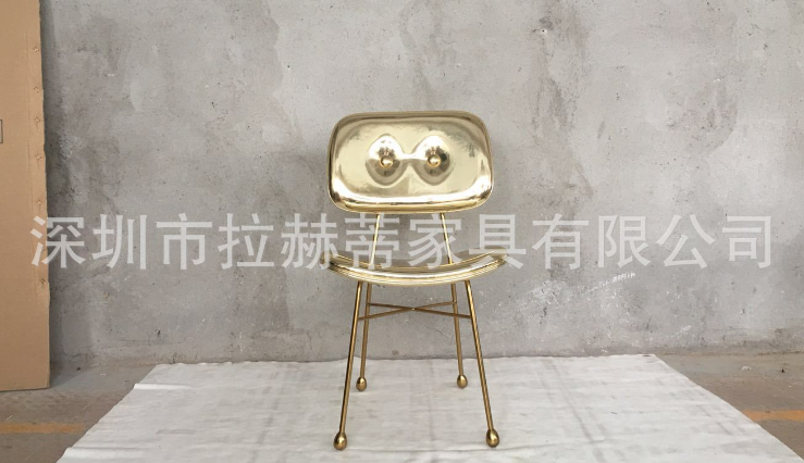 经典设计师家具意大利时尚大气轻奢现代金色餐椅咖啡厅椅厂家直销