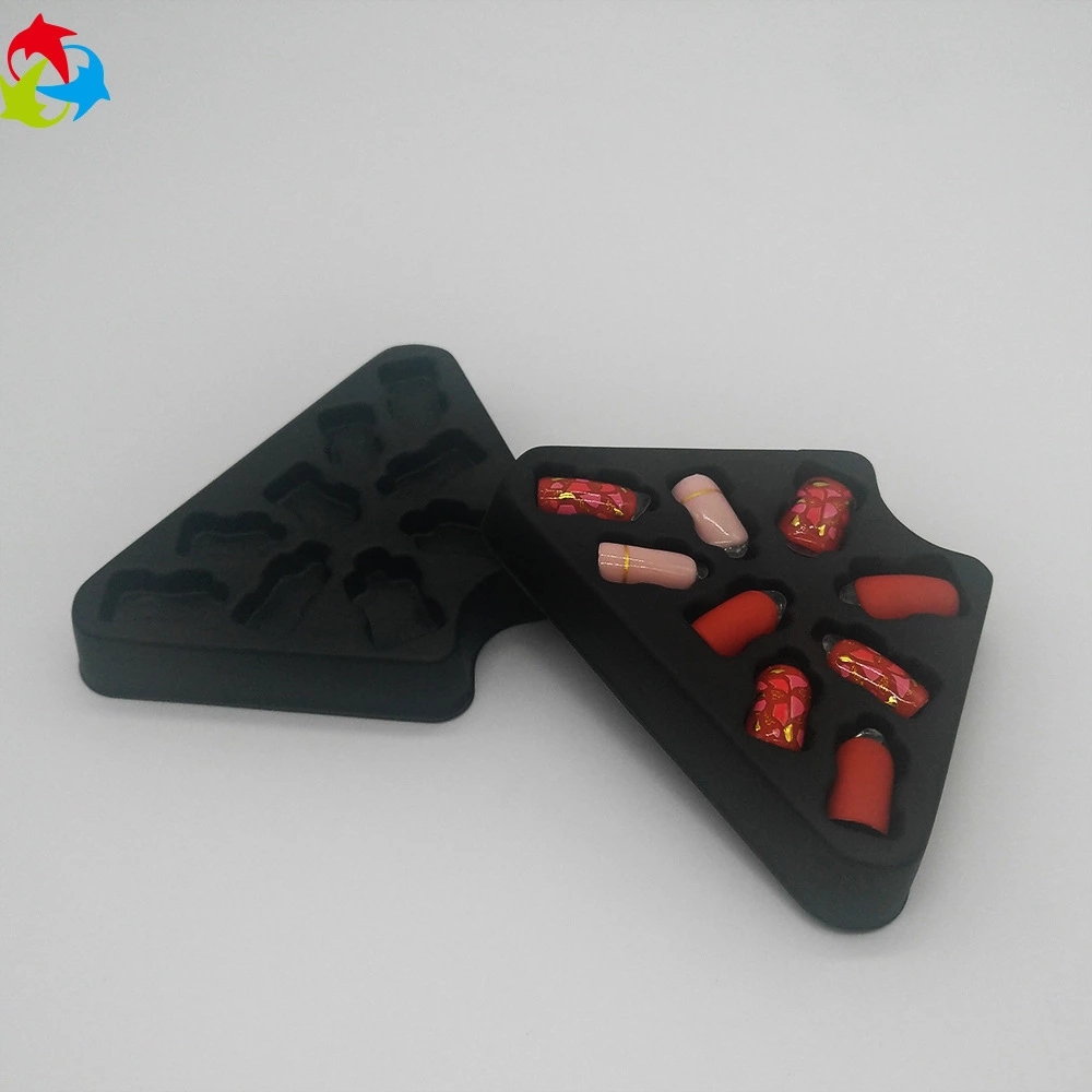 源头工厂生产定做优质吸塑包装盒 供应黑色PS指甲盖吸塑托