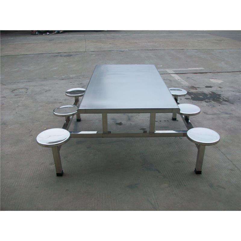 东莞市不锈钢餐桌椅厂家-连体学生食堂不锈钢餐桌椅厂定做
