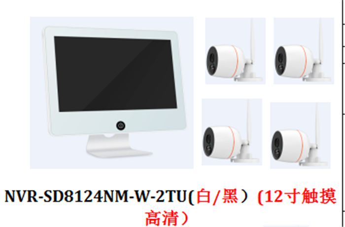 NVR-SD8124NM-W-2  可触摸屏12寸4路套装