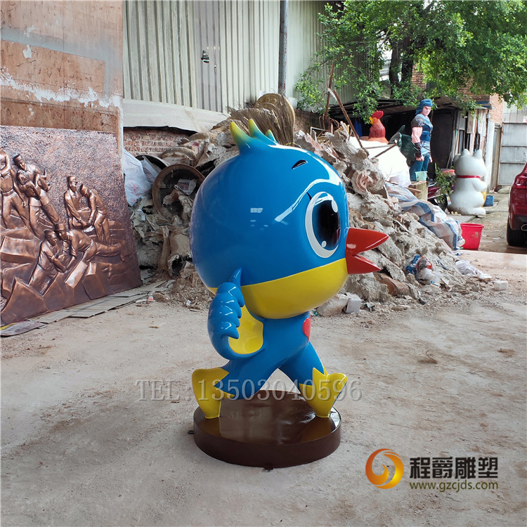 广州市玻璃钢卡通鸽子雕塑厂家广州雕塑厂家批量定做  企业形象 展厅美陈装饰品  玻璃钢卡通鸽子雕塑