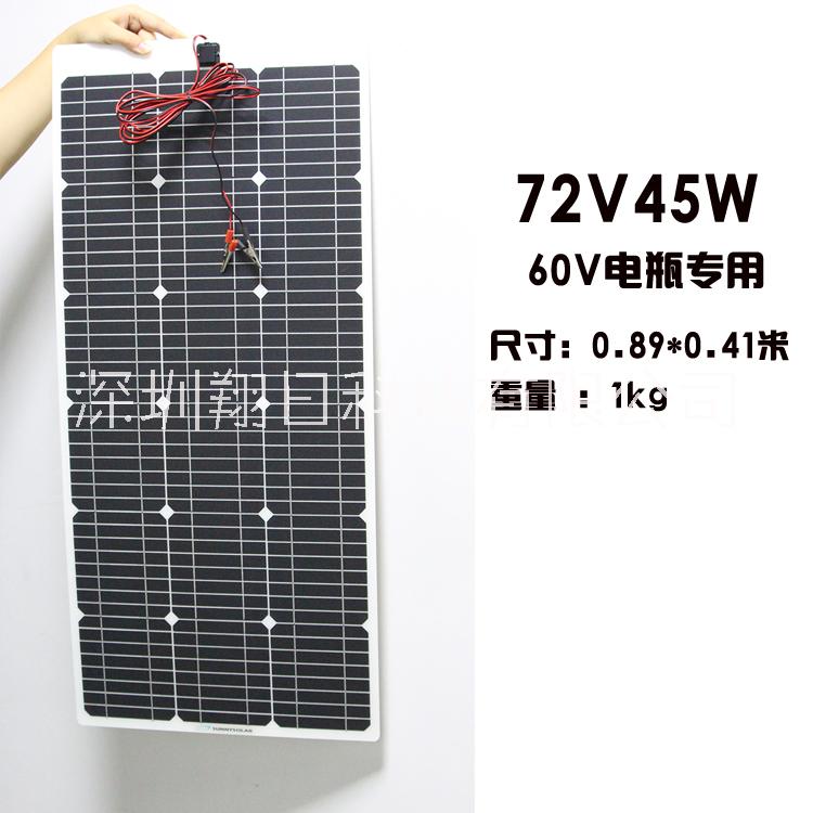 户外60V设备蓄电池供电太阳能电池板组发电系统72V100W山区照明家用太阳能厂家直营图片
