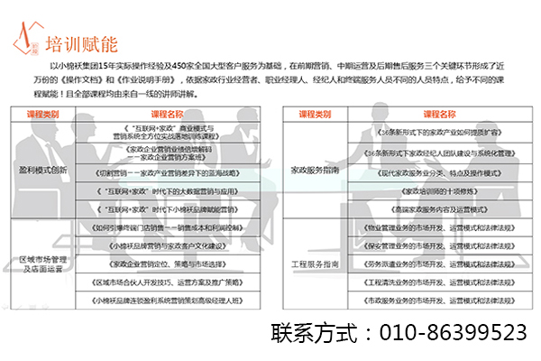 北京市家政项目加盟、培训、策划管理咨询厂家
