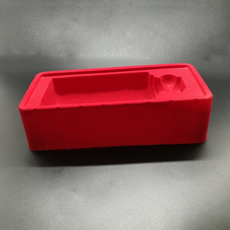厂家专业定做红酒吸塑盒 现模生产红色PS植绒吸塑内托