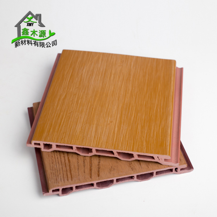 厂家直销生态木外墙板 新型防水阻燃装修材料150木塑拱挤外墙板