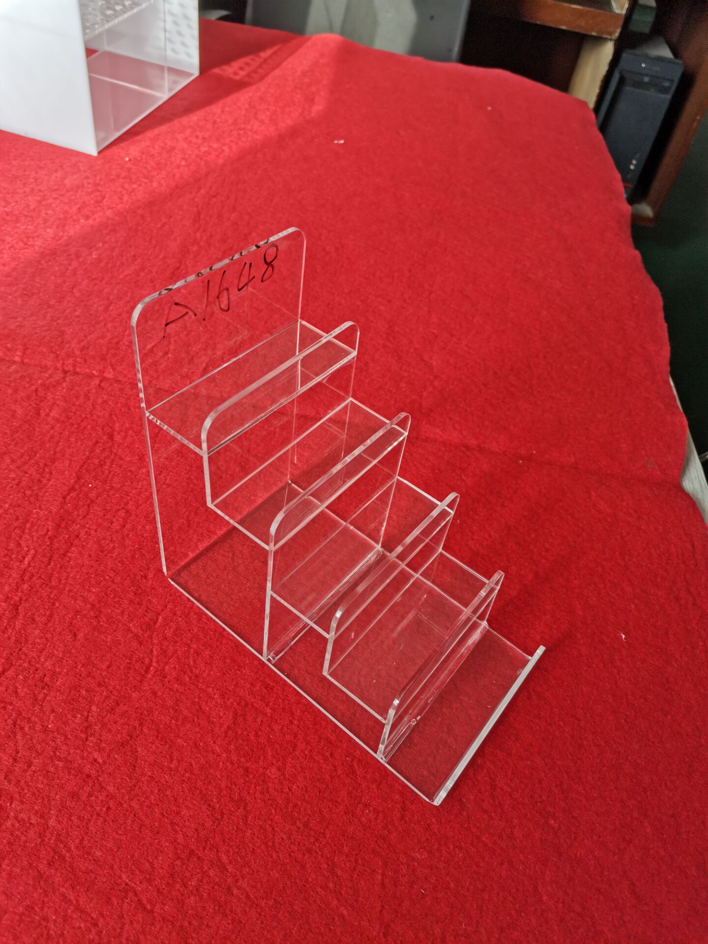 宁波厂家定制直供亚克力有机玻璃制品多层梯形展示架