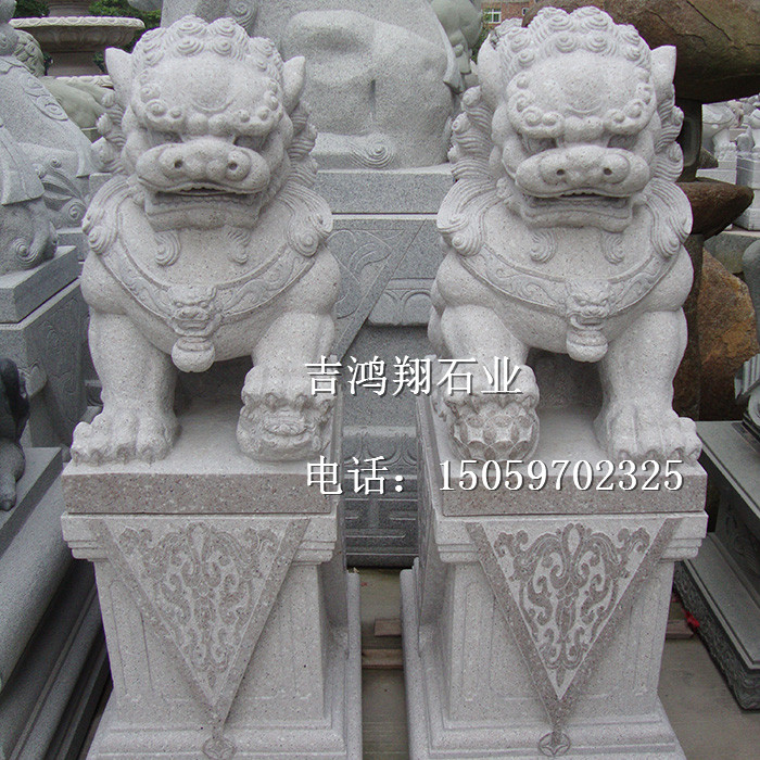 厂家供应石雕北京狮 青石石狮子雕刻 汉白玉石雕狮子