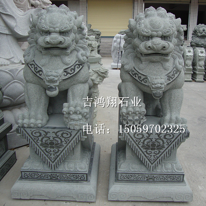 北京狮厂家供应石雕北京狮 青石石狮子雕刻 汉白玉石雕狮子