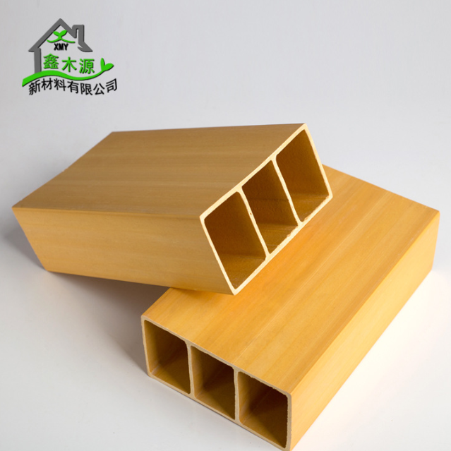 厂家直销生态木方通 室内装修新型装饰材料PVC木塑100*50双筋方木
