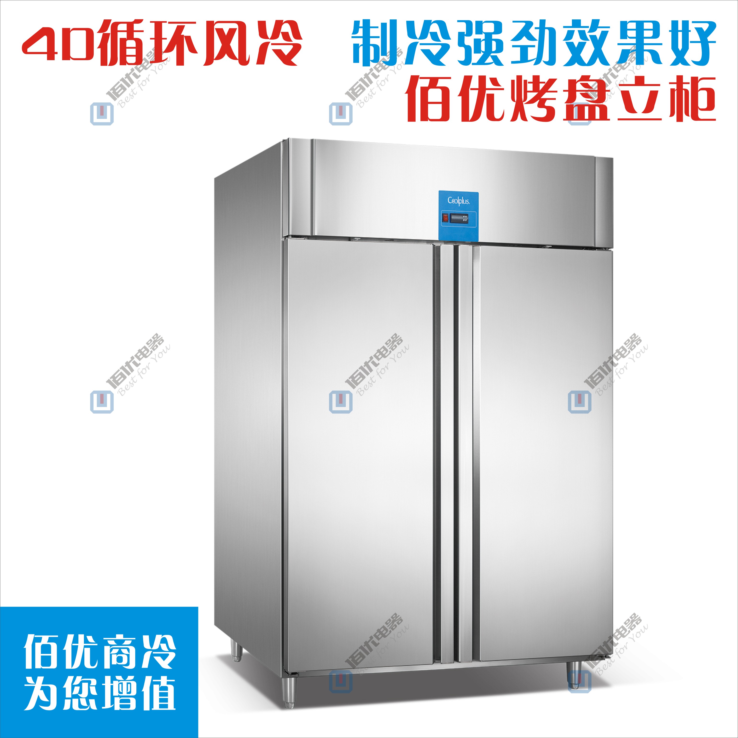 双门冰箱，商用插盘烤盘柜，商用风冷冷冻柜冰柜 商用冰柜 立柜 冷柜 冷柜商用