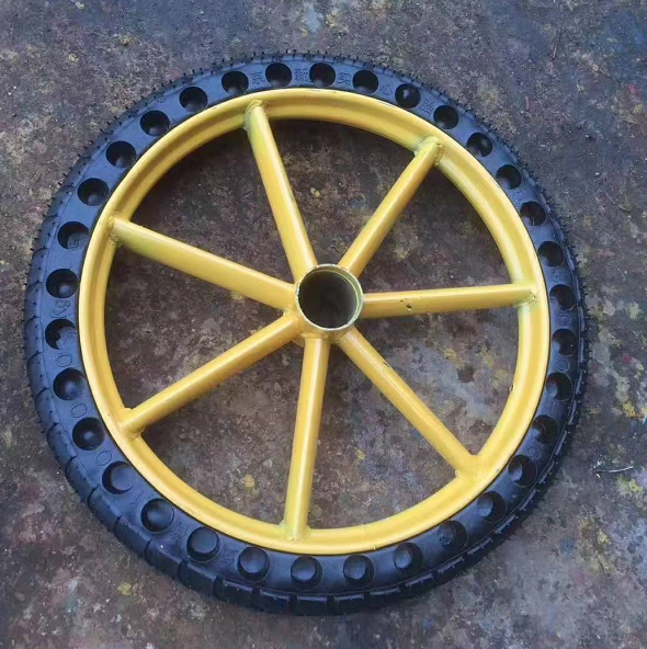 深圳市优质扁管实心轮厂家 实心轮供应商 批发灰斗车轮子图片