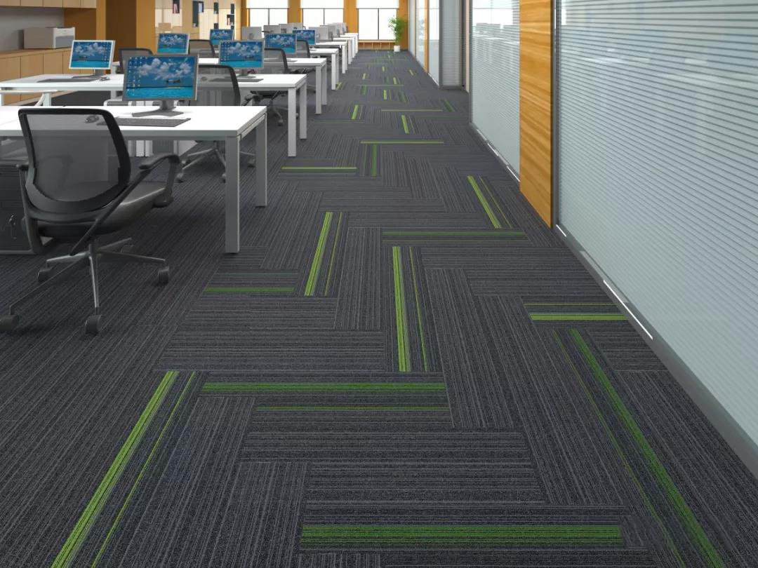 会议室尼龙PVC 拼块地毯阻燃隔音防滑 防火地毯
