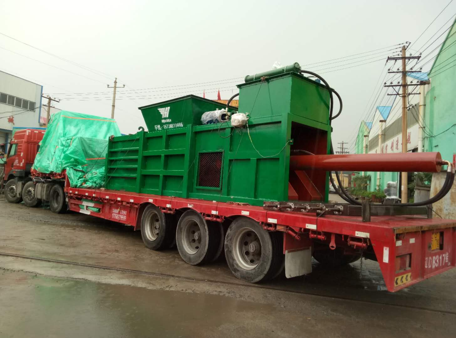 160吨全自动废纸打包机销往广东，江苏，浙江等地区