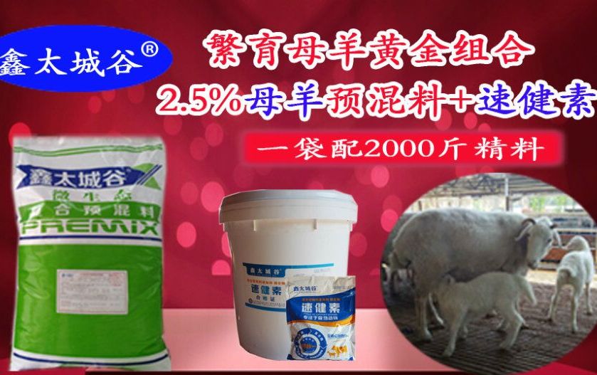 鑫太城谷品牌母羊预混料微生态型