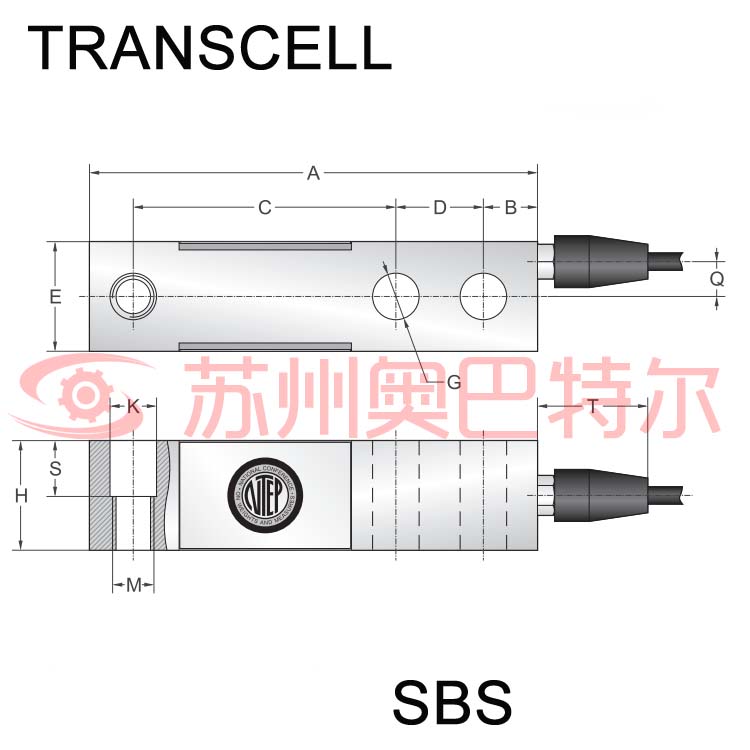 苏州市传力SBS悬臂梁式传感器厂家苏州奥巴特尔供应传力SBS悬臂梁式传感器