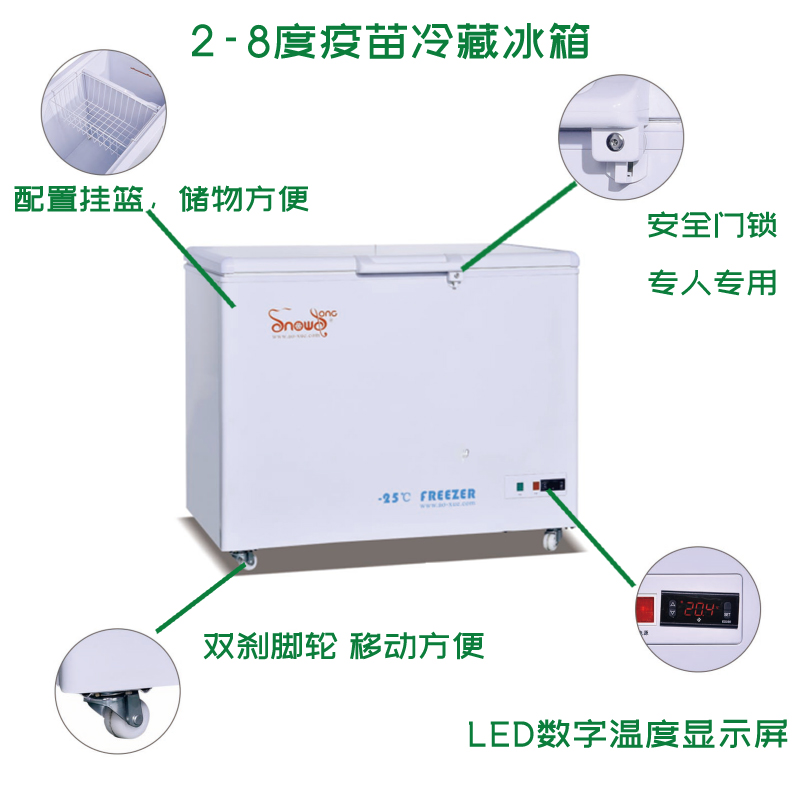 【疫苗冷藏箱】厂家供应2～8℃疫苗保存箱 180L节能医用疫苗箱