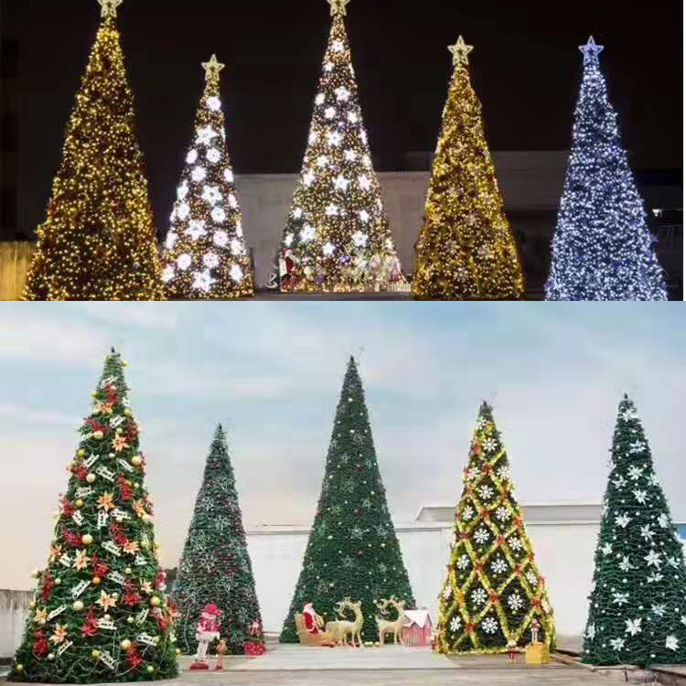 超大型圣诞树安装厂家 加密豪华大型圣诞树定制 仿真圣诞树供应厂家