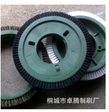 卓腾制刷厂批发尼龙钢丝刷轮 猪鬃尼龙钢丝刷轮 刷子定制