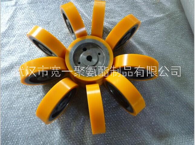武汉工业用滚筒包胶加工  耐磨聚氨酯胶轮包胶