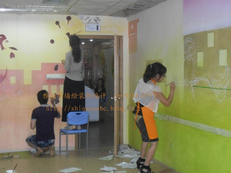 幼儿园墙绘墙体彩绘文化墙手绘墙画批发