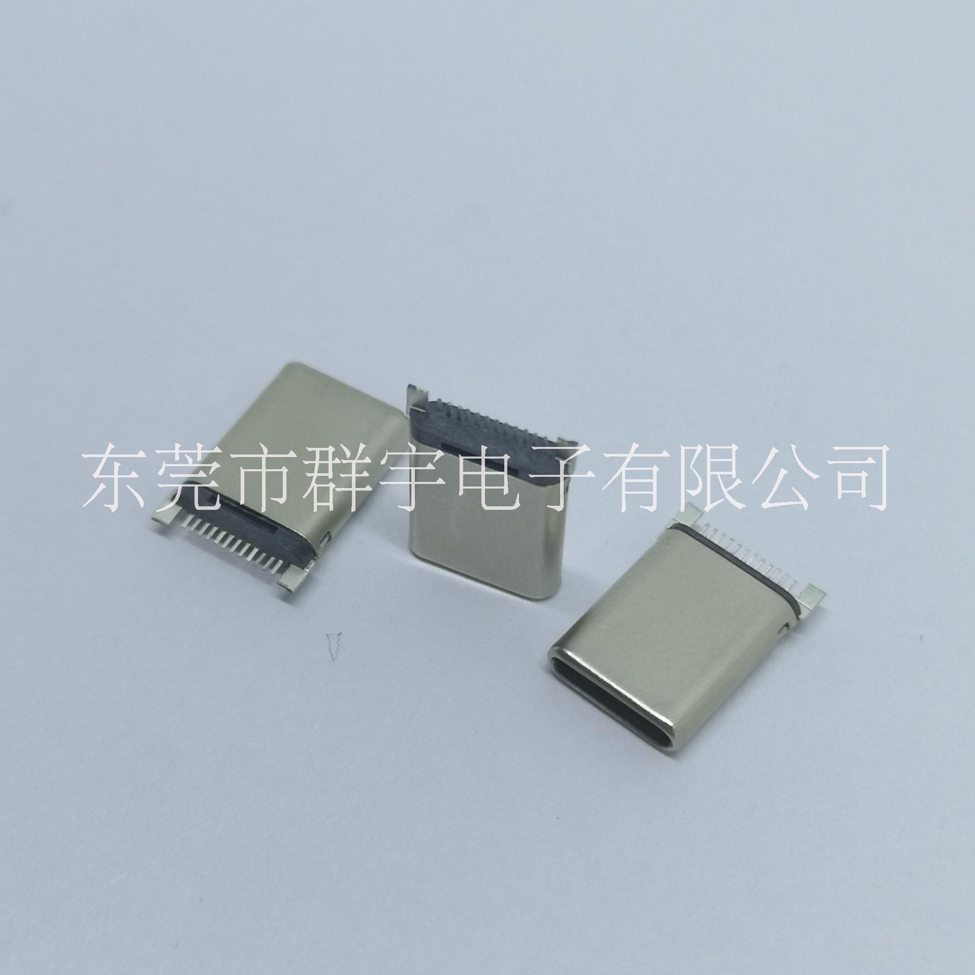 USB连接器厂家  Type-c拉伸公头价格12P贴板超薄U盘专用款厂家直销图片