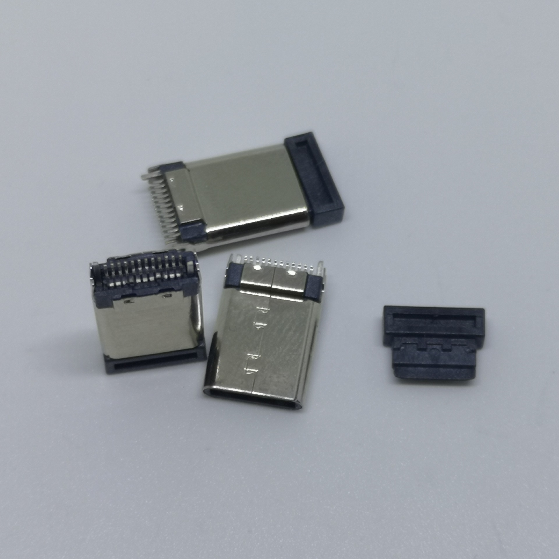 Type-c铆合公头24P厂家 夹板式0.8双鱼叉脚价格 USB连接器厂家直销