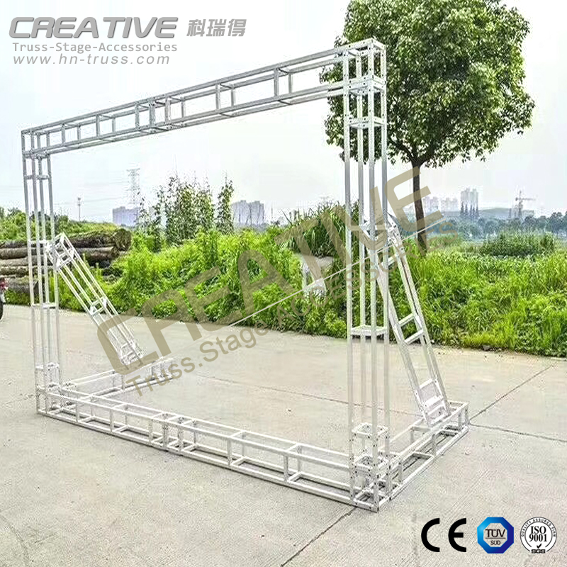 湖南厂家直销广告喷绘架背景展示架钢铁桁架