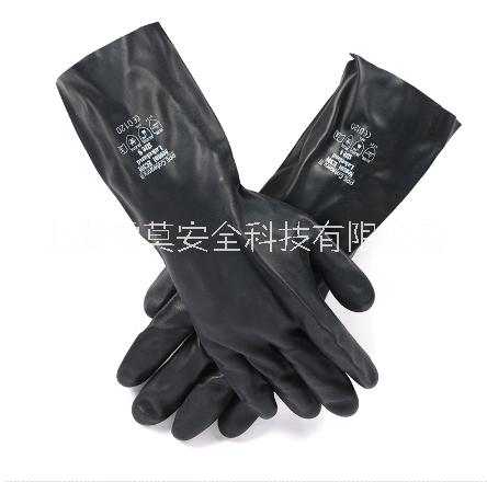 耐酸碱溶剂防化手套耐油工业劳保手套氯丁橡胶防护手套图片