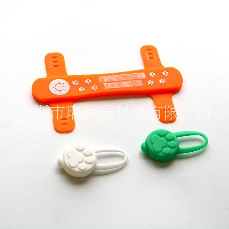 硅橡胶模压定制LED宠物发光绑带批发