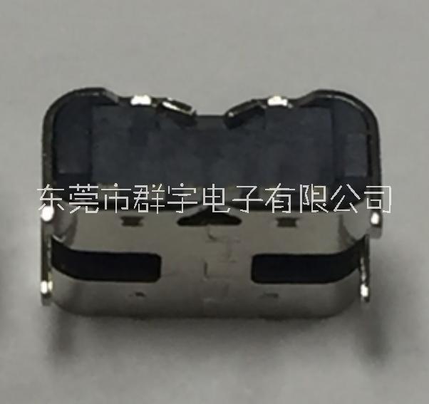 USB连接器厂家  Type-c母座6P四脚插板 SMT无弹移动电源充电器专用大电流