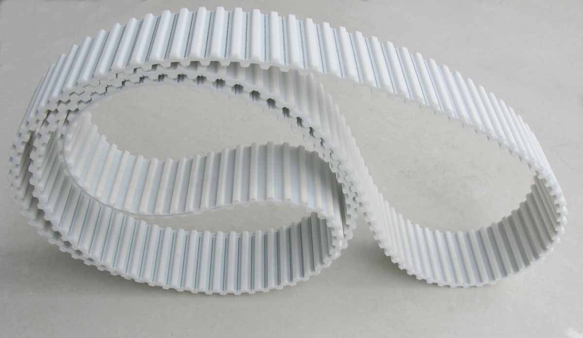厂家热销 白色钢丝聚氨酯同步带，聚氨酯无缝同步带，耐油，传动平稳图片