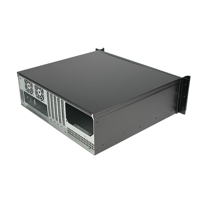 迈肯思3U机箱工控机箱K339L 390mm深铝面板11个硬盘位服务器机箱