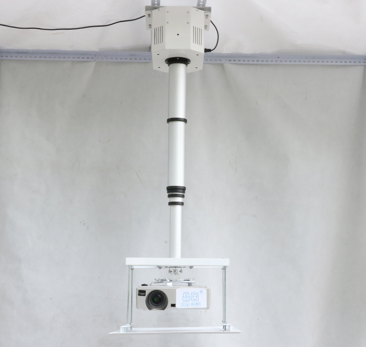 晶固爱普生通用投影机吊架1.5米摄像机电动遥控伸缩竹节式升降架 投影机电动吊架