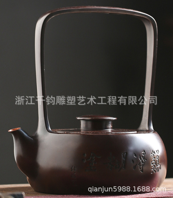 浙江千钧雕塑 供应铜茶壶手工定制图片