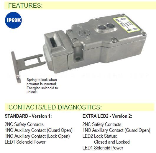 食品、医疗级安全电磁联锁开关KL3-SS|LHS立宏IDEM原装进口