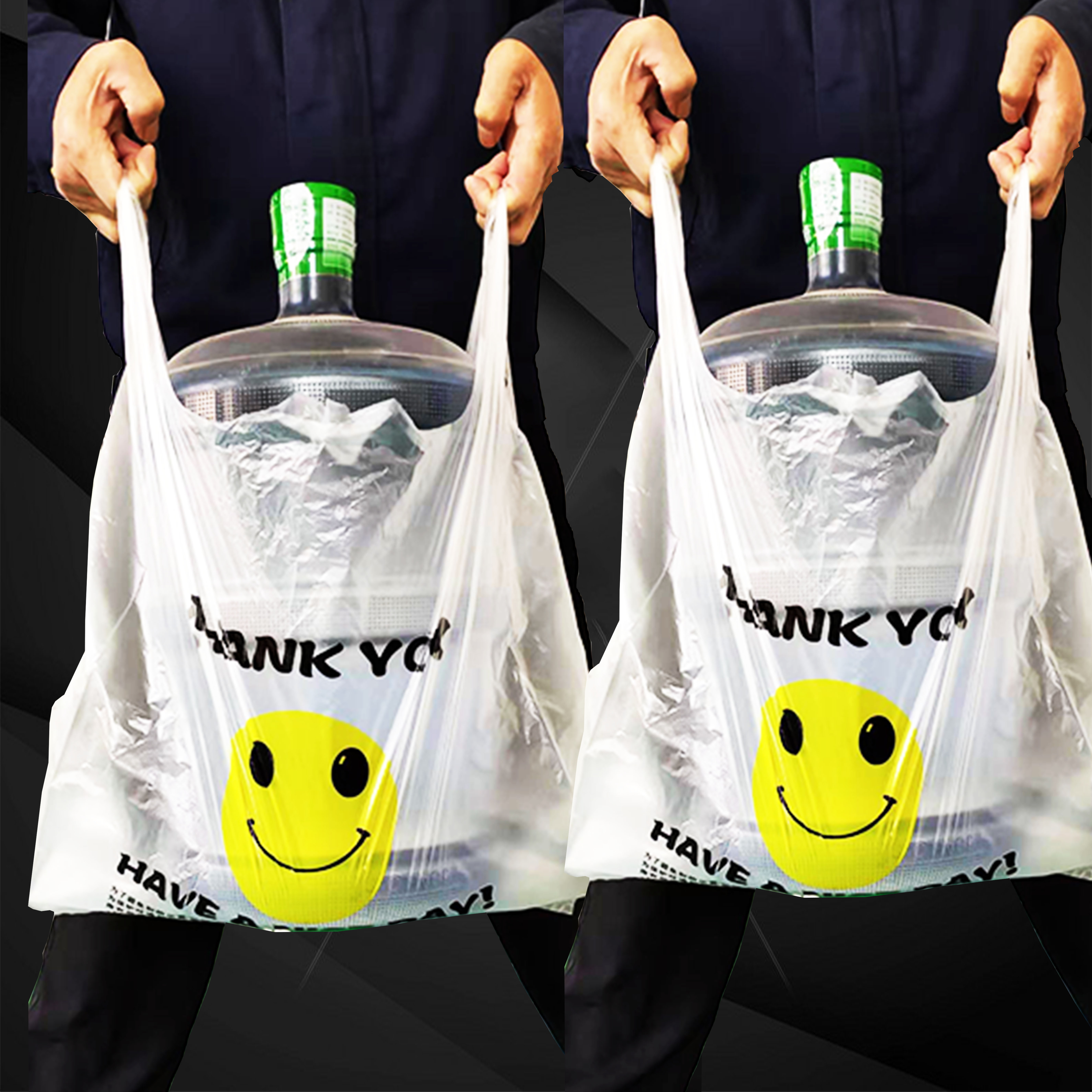 厂家直销手提塑料袋 笑脸购物袋