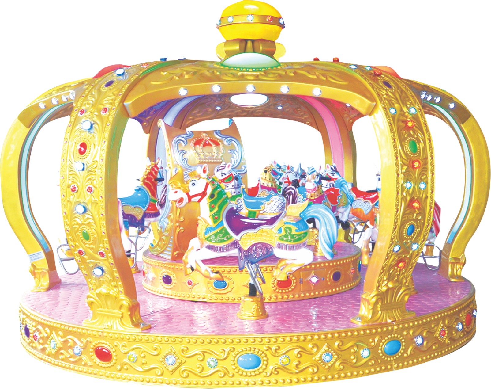 神童游乐新款儿童皇冠转马图片