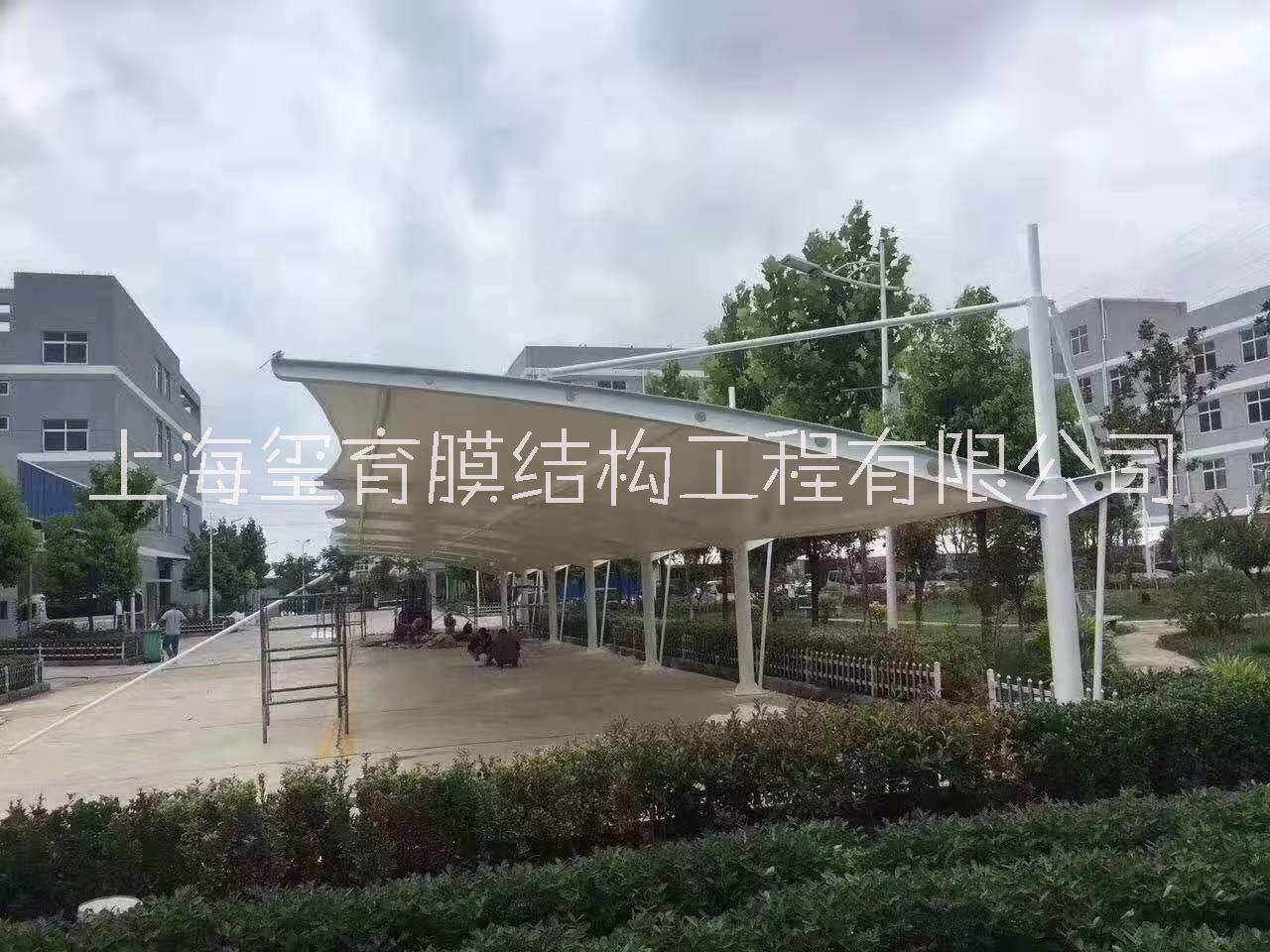 福建泉州膜结构停车棚设计安装价格图片