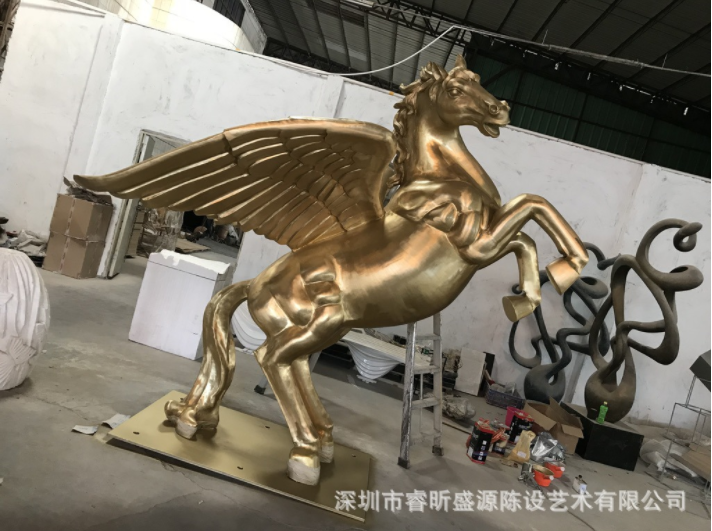 珠海欧式飞马铜雕定制产生_园林景观地产广场大型金属动物雕价格