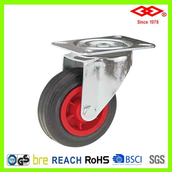 供应双菱牌欧式工业橡胶脚轮、环保橡胶工业轮