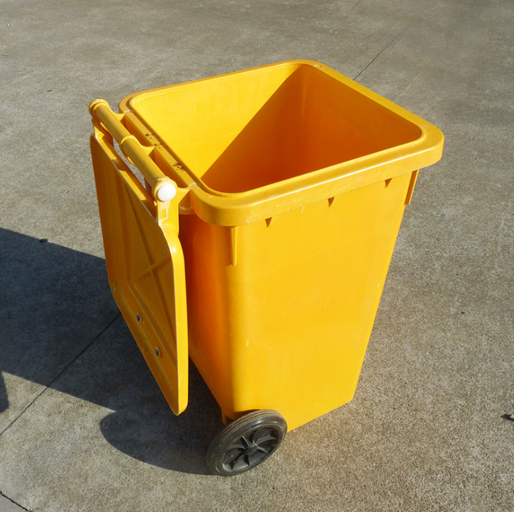 丽水市脚踏垃圾桶厂家玻璃钢240升户外垃圾桶 环卫塑料桶分类垃圾箱 垃圾箱脚踏垃圾桶