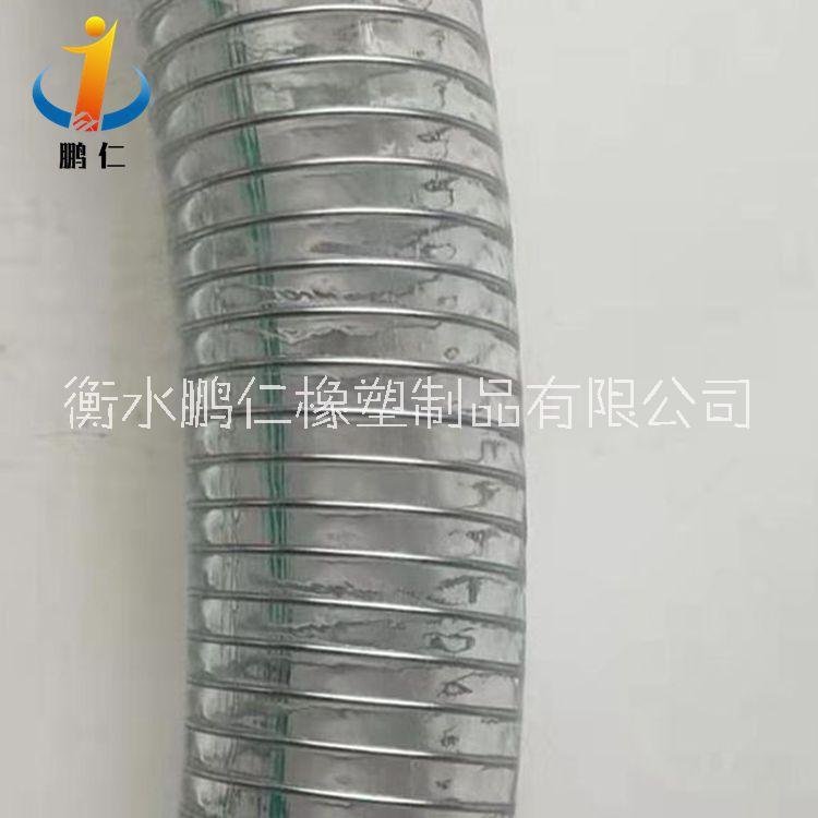 工厂价格 65度食品级38mm pvc 钢丝软管 用于注塑机
