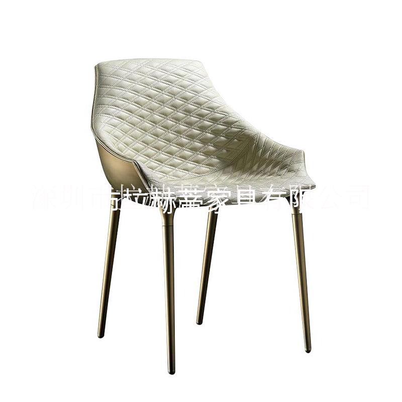 意式轻奢餐椅玻璃钢家具样板房椅子北欧经典餐椅现代餐椅