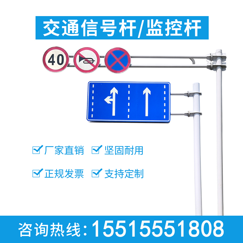 郑州市监控立杆户外道路八角杆6米/10厂家