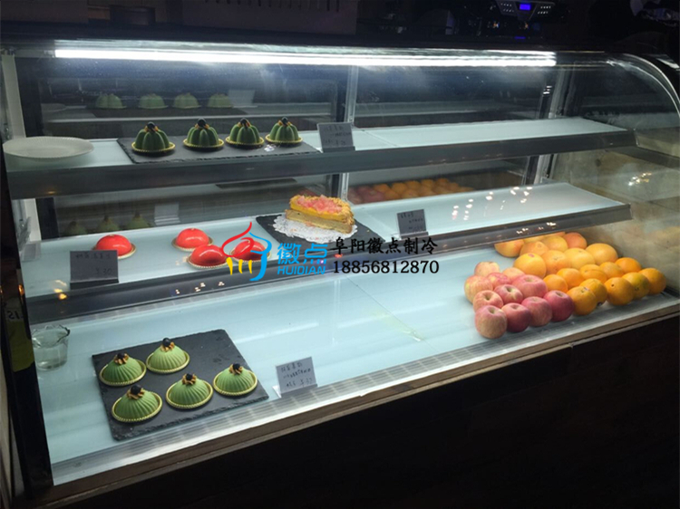 供应欧式弧形蛋糕柜价格面包房水果蛋糕保鲜柜风冷展示柜宿州