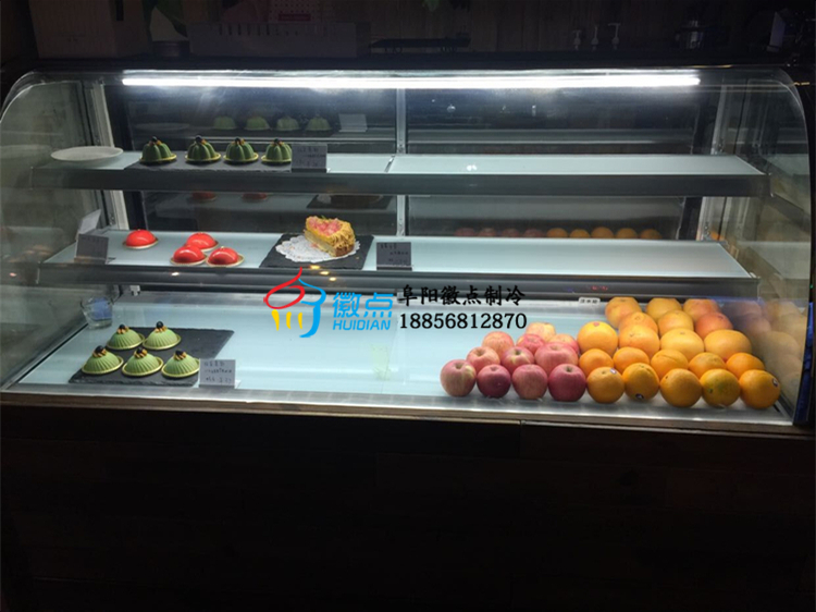 供应欧式弧形蛋糕柜价格面包房水果蛋糕保鲜柜风冷展示柜宿州