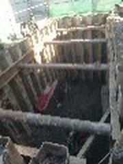北京专业打拔拉森钢板桩基坑打桩电力管廊打桩下水管道打桩支护 打孔图片