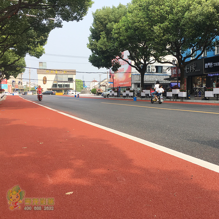 上海市彩色防滑道路厂家彩色防滑道路施工/彩色防滑道路材料批发价格