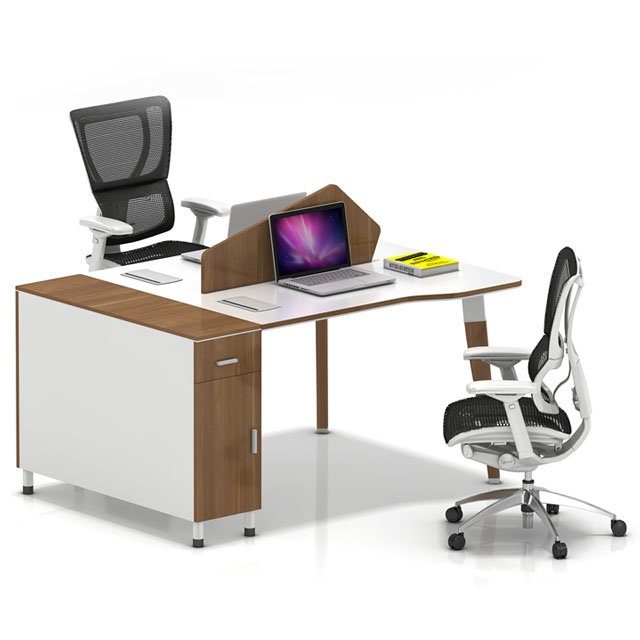 新款电脑桌办公家具两人对坐搭柜职员桌组合台简约办公桌 贝森  贝森 BS-0010